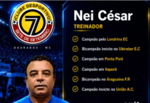 Em meio a incertezas, Sete de Setembro anuncia técnico Ney César
